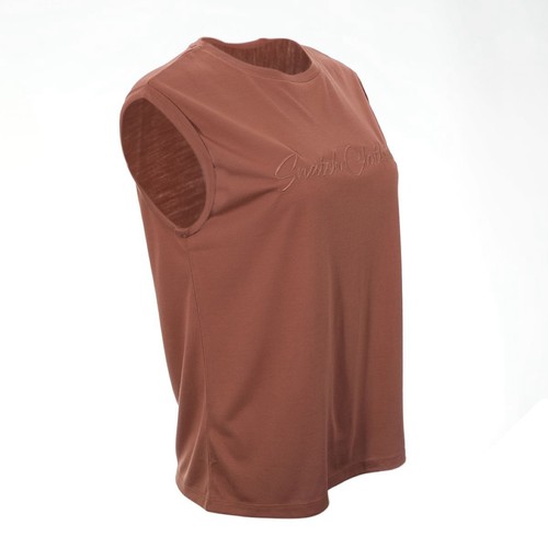 Snatch Script Embroidered Muscle Top Dark Tan - Womens 10 - SF1002DT10 Auto Part