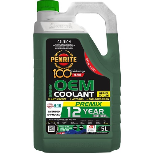 Penrite Green Coolant Premix 5L - COOLGREENPMX005 Car Service Auto
