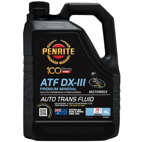 Penrite ATF DXIII Multi-Vehicle Automatic Transmission Fluid 4L - ATFDX3004 Auto