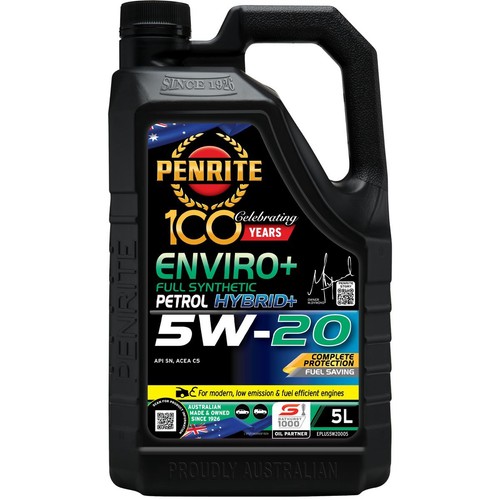 Penrite Enviro+ Full Synthetic 5W-20 Engine Oil 5L - EPLUS5W20005 Car Service