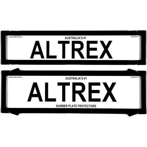 Altrex Number Plate Covers Premium Combination NSW/ACT/SA Black Without Lines -