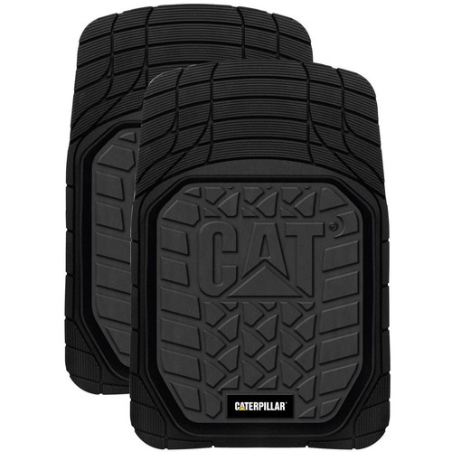Caterpillar Deep Dish Rubber Floor Mats - CMCAT-BLKFR Car Interior Auto