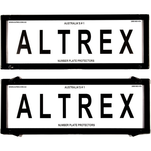 Altrex Number Plate Covers Standard 6 Figure Size Black Without Lines - 6NL Auto
