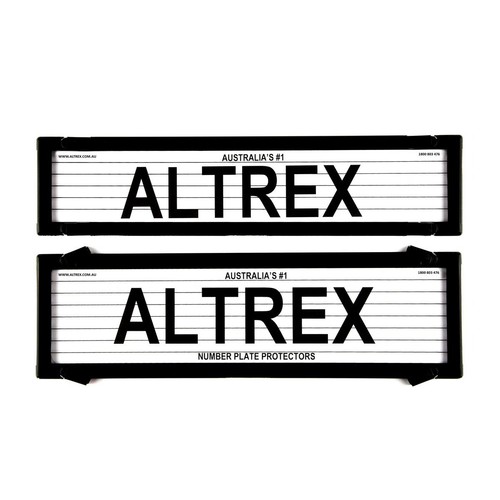 Altrex Number Plate Cover Premium Combination NSW/SA Black With Lines - 6LP Auto