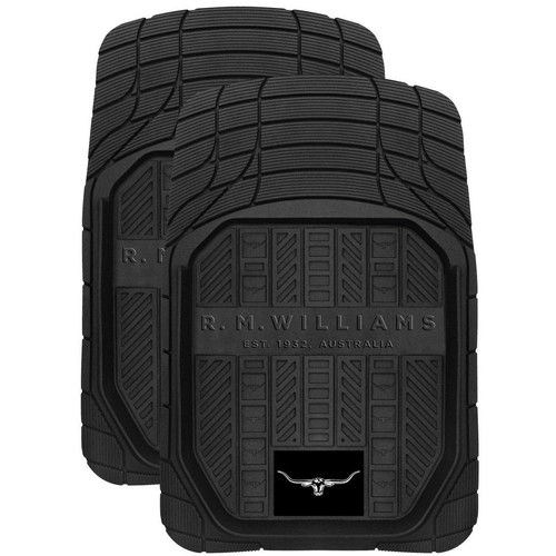 RM Williams Rubber Floor Mats Black - CMRMW-BLKFR Car Interior Auto