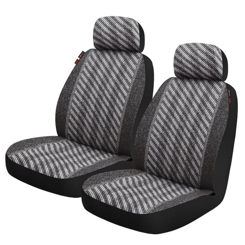 Repco Front Car Seat Covers Polyester, Grey - Pair - RSCFTPRS30-GY-OLDR Auto