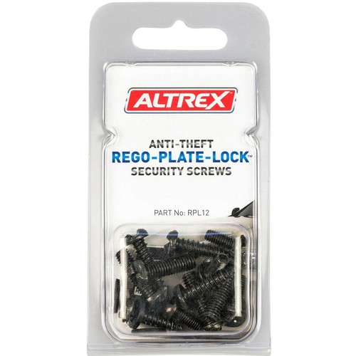 Altrex Anti-Theft Number Plate Screws - 12 Pack - RPL12 Car Interior