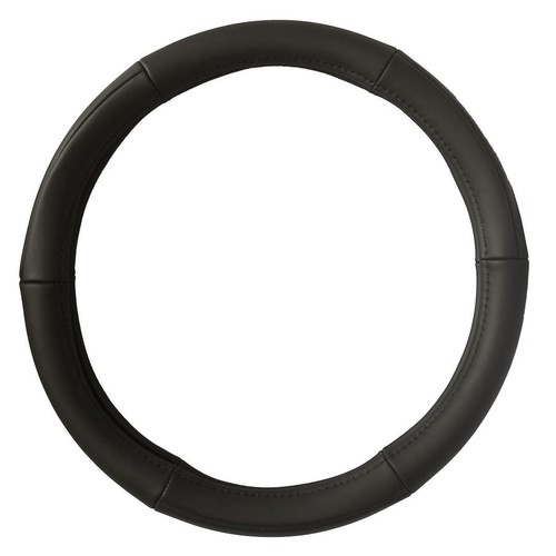 Repco Steering Wheel Cover Premium Leather, Black Car Interior Auto Part