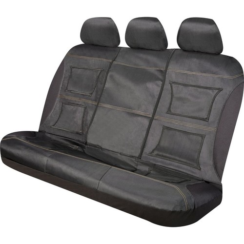 MaxiTrac Rear Car Seat Cover Polyester, Black - Single Car Interior