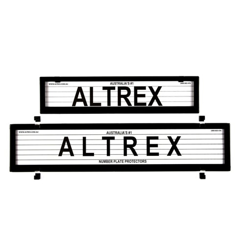 Altrex Number Plate Covers Premium / European Combination Black With Lines - 6LE