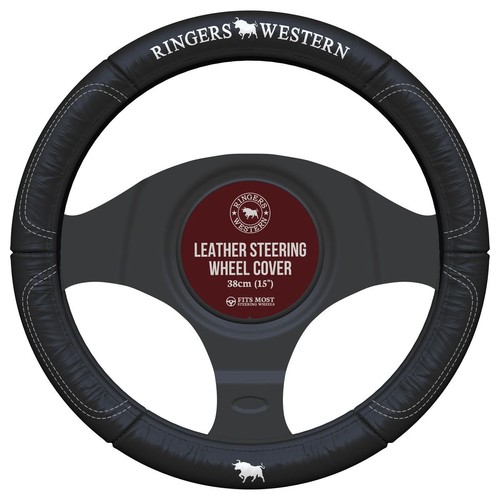Ringers Western Steering Wheel Cover, Black Car Interior