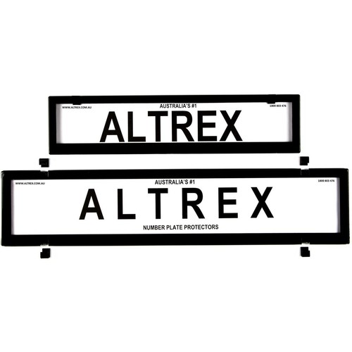Altrex Number Plate Covers Premium / European Combination Black Without Lines -