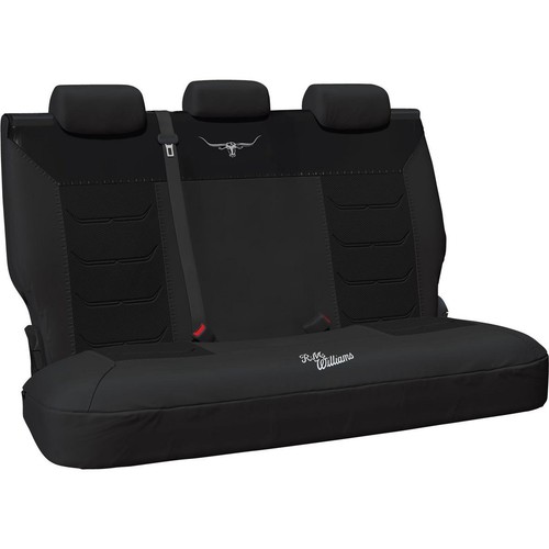 RM Williams Rear Car Seat Cover Polyester Mesh, Black - Single - MHRMWRB-BLK06