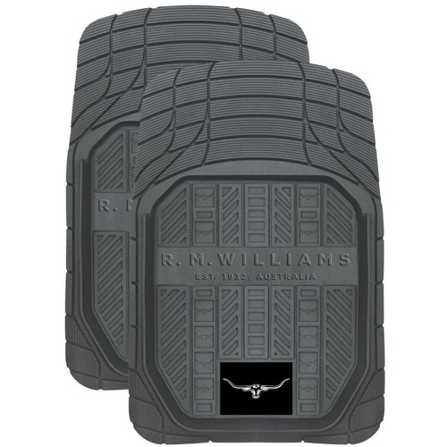 RM Williams Rubber Floor Mats Grey - CMRMW-GRYFR Car Interior