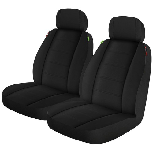 Repco Front Car Seat Covers Repreve, Black - Pair Car Interior Auto Part
