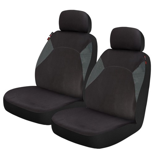 Repco Front Car Seat Covers Neoprene, Black - Pair - RSCFTPRS30-BK-AQBL Auto