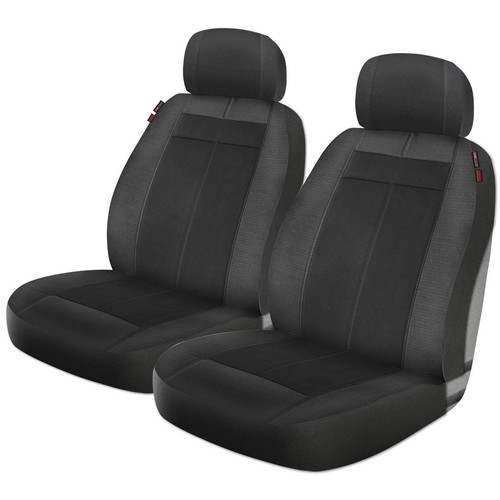 Repco Front Ute Seat Covers HD Canvas, Black - Pair Car Interior Auto Part
