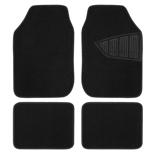 GearUp Carpet Floor Mats Black - 4 Piece Car Interior