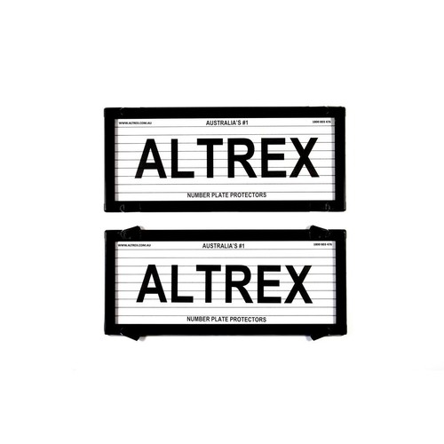 Altrex Number Plate Covers 5 Figure Black With Lines - 5L Car Interior