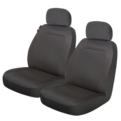Repco Front Car Seat Covers Polyester, Grey - Pair - RSCFTPRS30-GY-STLG Auto