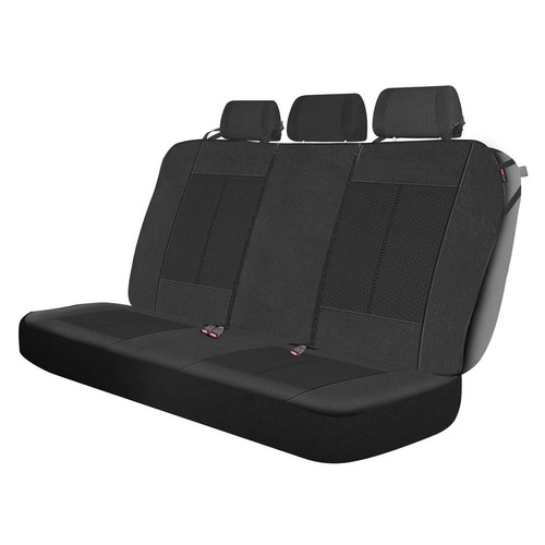 Repco Rear Car Seat Cover Leather Look, Black - Single Car Interior Auto Part