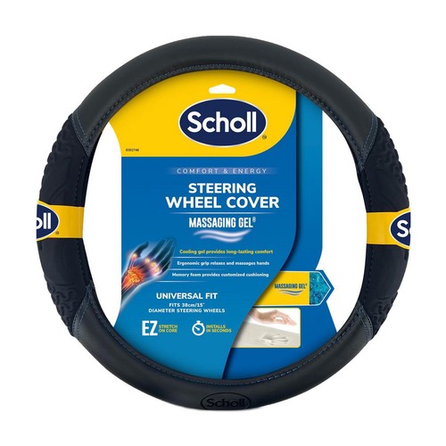 Scholl Steering Wheel Cover Infused Memory Foam, Black Car Wiring Adapter