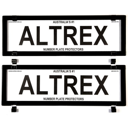 Altrex Number Plate Covers 5 Figure VIC Dual Slimline Black Without Lines - 5VSN