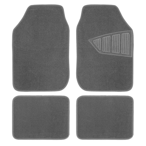 GearUp Carpet Floor Mats, Grey - 4 Piece Car Interior