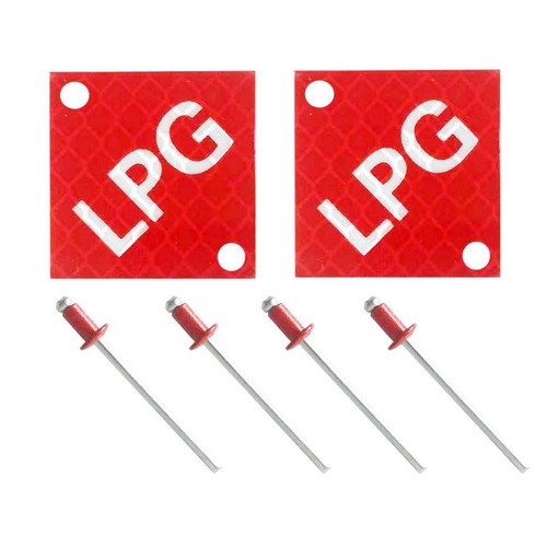 GearUp LPG Licence Plate Tag Set Car Interior