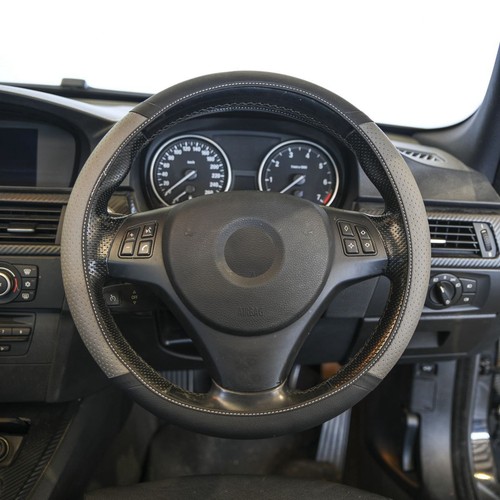 GearUp Steering Wheel Cover, Black/Grey Car Interior