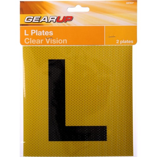 GearUp L Plate Set - Clear Vision Car Interior
