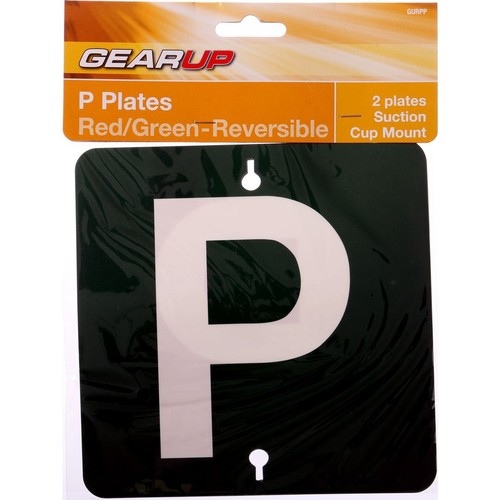 GearUp Reversible Probationary Plate Set Red / Green Car Interior