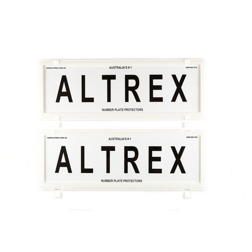 Altrex Number Plate Covers Standard 6 Figure Size White Without Lines - 6NLW