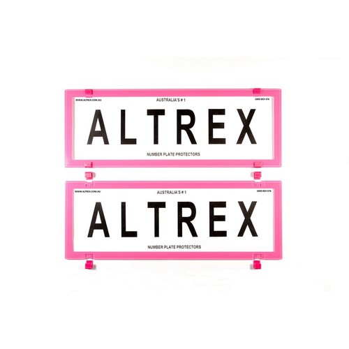 Altrex Number Plate Covers Standard 6 Figure Size Pink Without Lines - 6BCNL