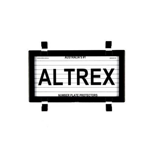 Altrex Number Plate Covers Motorbike Black With Lines - 9DMBL Car Interior Auto