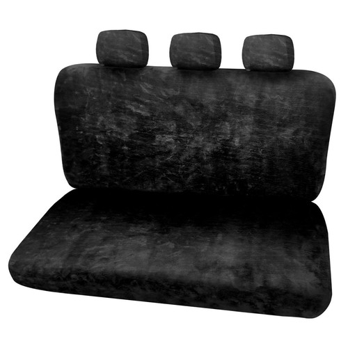 Repco Rear Car Seat Cover Mink Acrylic, Black Car Interior Auto Part