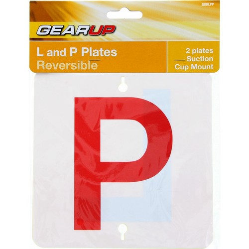 GearUp P / L Plate Set - Reversible Car Interior
