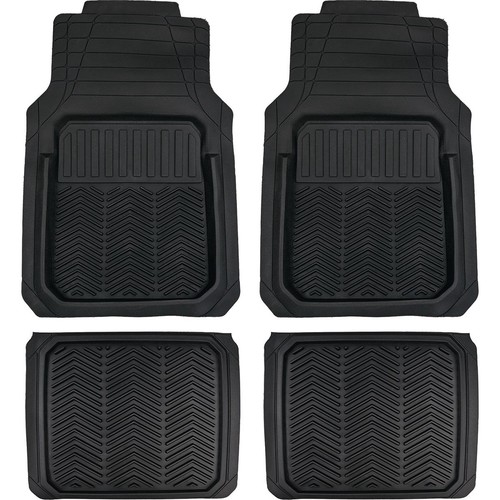MaxiTrac Deluxe HD Deep Dish Floor Mats, Black - 4 Piece Car Interior Auto