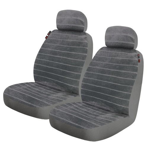Repco Front Car Seat Covers Mink, Grey - Pair - RSCFTPRS30-GY-MNK Car Interior