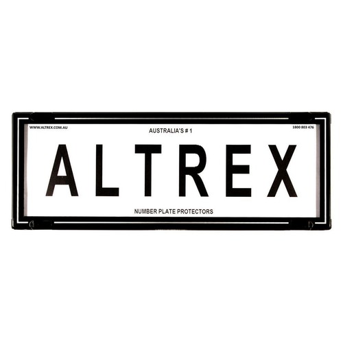 Altrex Number Plate Covers Std 6 Fig Black Without Lines & Silver Line in Border