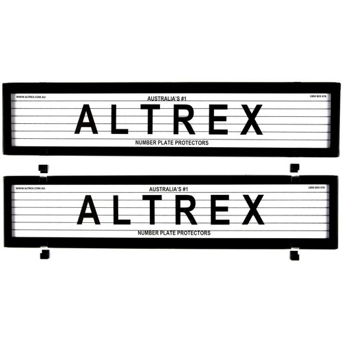 Altrex Number Plate Covers European Size Black With Lines - 6LE Car Interior