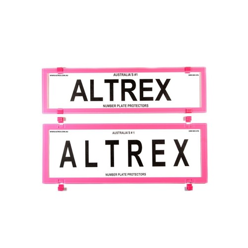Altrex Number Plate Covers Slimline/Standard Combination Pink Without Lines - 6B