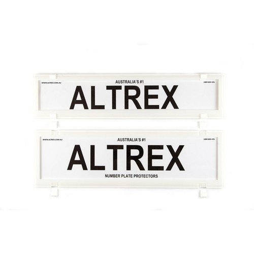 Altrex Number Plate Covers Premium Combination NSW/ACT/SA White Without Lines -