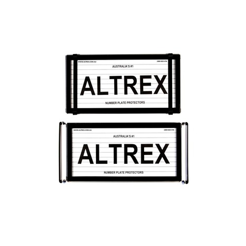 Altrex Number Plate Covers USA/international Size Black With Lines - 9BL Auto