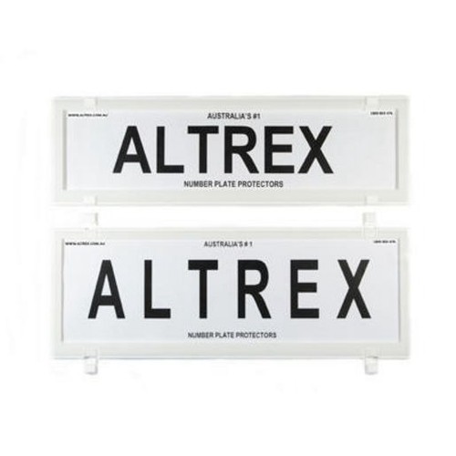 Altrex Number Plate Covers Slimline / Standard Combination White Without Lines -