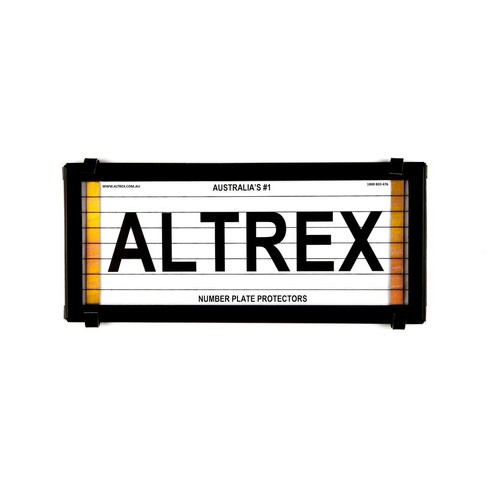 Altrex Number Plate Covers Motorbike WA/SA/ACT Black With Lines - 9WDMBL Auto
