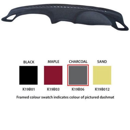 Sunland Dash Mat, Charcoal - K19B06 Car Interior