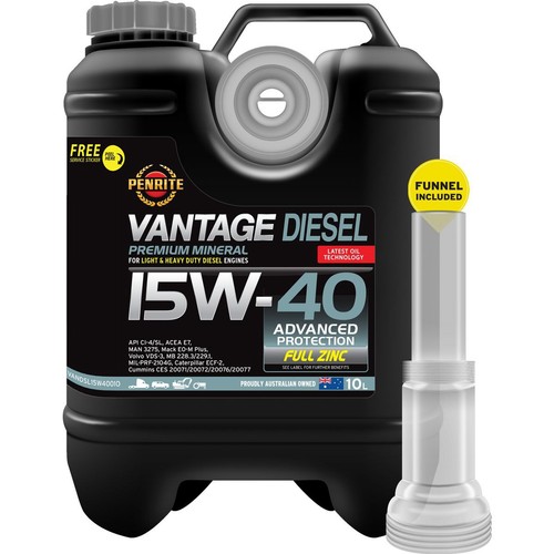 Penrite Vantage Diesel 15W-40 Engine Oil 10L - VANDSL15W40010 Car Service