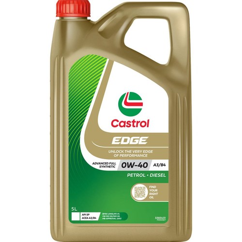 Castrol EDGE Synthetic A3/B4 0W-40 Engine Oil 5L - 3383431 Car Service