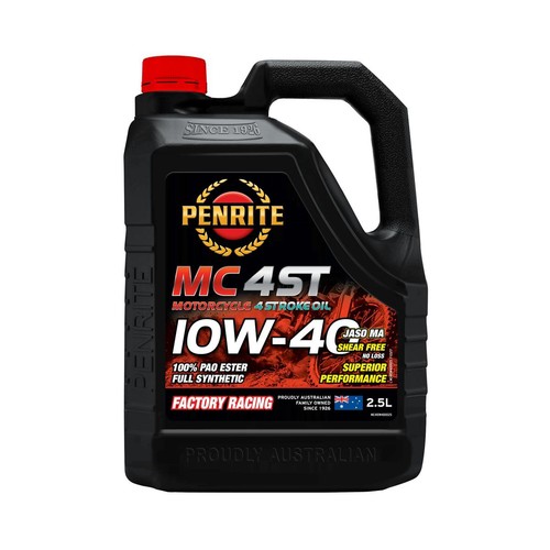 Penrite 4 Stroke 10W-40 PAO/Ester Motorcycle Oil 2.5L - MC410W400025 Car Service